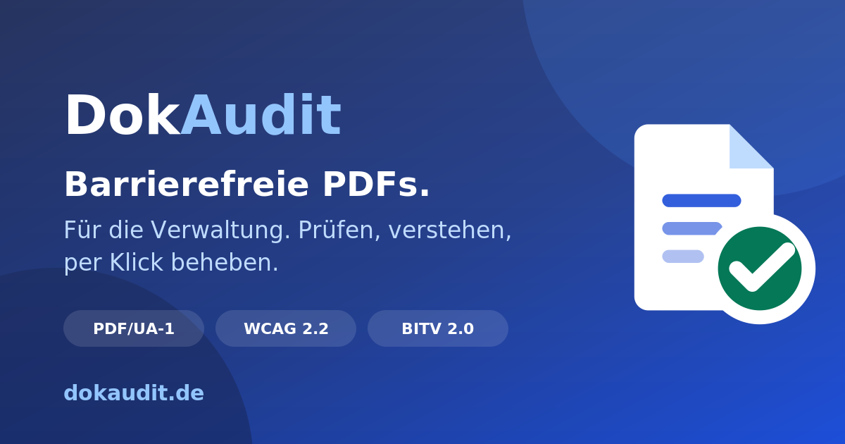 Making a PDF accessible – step by step | DokAudit